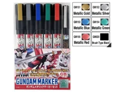 Rise of Gunpla Peintures^GUNDAM MARKER #121 METALLIC MARKER SET