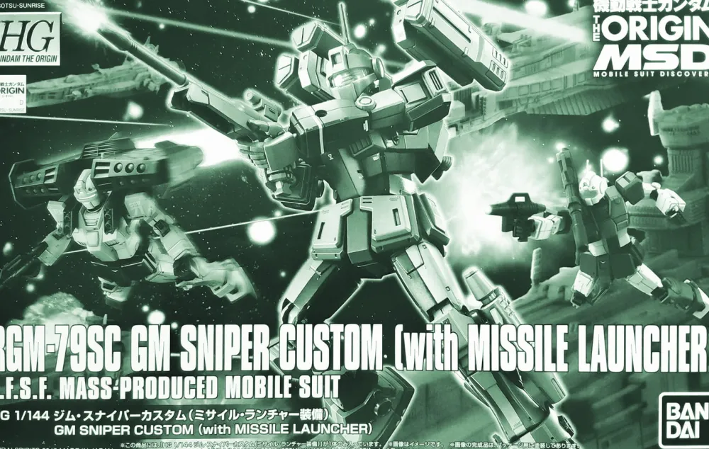 Rise of Gunpla Mobile Suit Variations (Msv)|Gundam: The Origin^HG 1/144 GM SNIPER CUSTOM RGM-79SC (WITH MISSILE LAUNCHER)