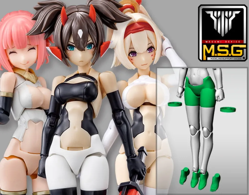 Rise of Gunpla Kotobukiya|Megami Device^MEGAMI DEVICE M.S.G 02 BOTTOMS SET WHITE / SKIN COLOR A / SKIN COLOR B
