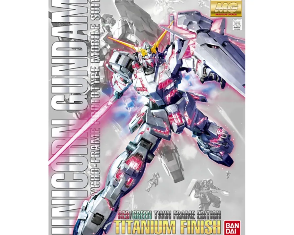 Rise of Gunpla Gundam Unicorn|Master Grade (Mg)^MG 1/100 UNICORN GUNDAM R/G TWIN FRAME TITANIUM FINISH