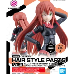 Rise of Gunpla Bandai|30 Minutes Sisters^30MS OPTION HAIR STYLE PARTS VOL.3 LONG HAIR 2  [RED 2]